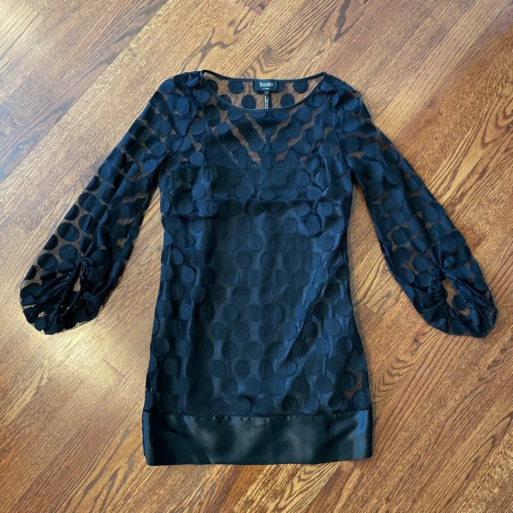 Laundry Black Polka Dot Dress - Size 6